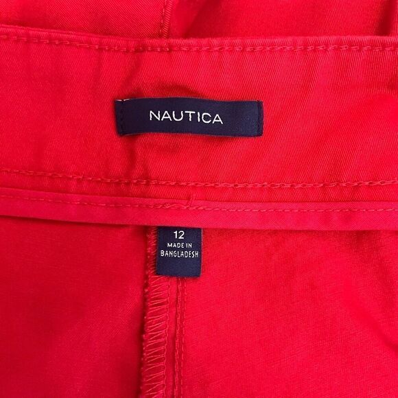 Nautica Women’s Size Large 12 Bermuda Style Cotton Shorts Stretch - Picture 8 of 10